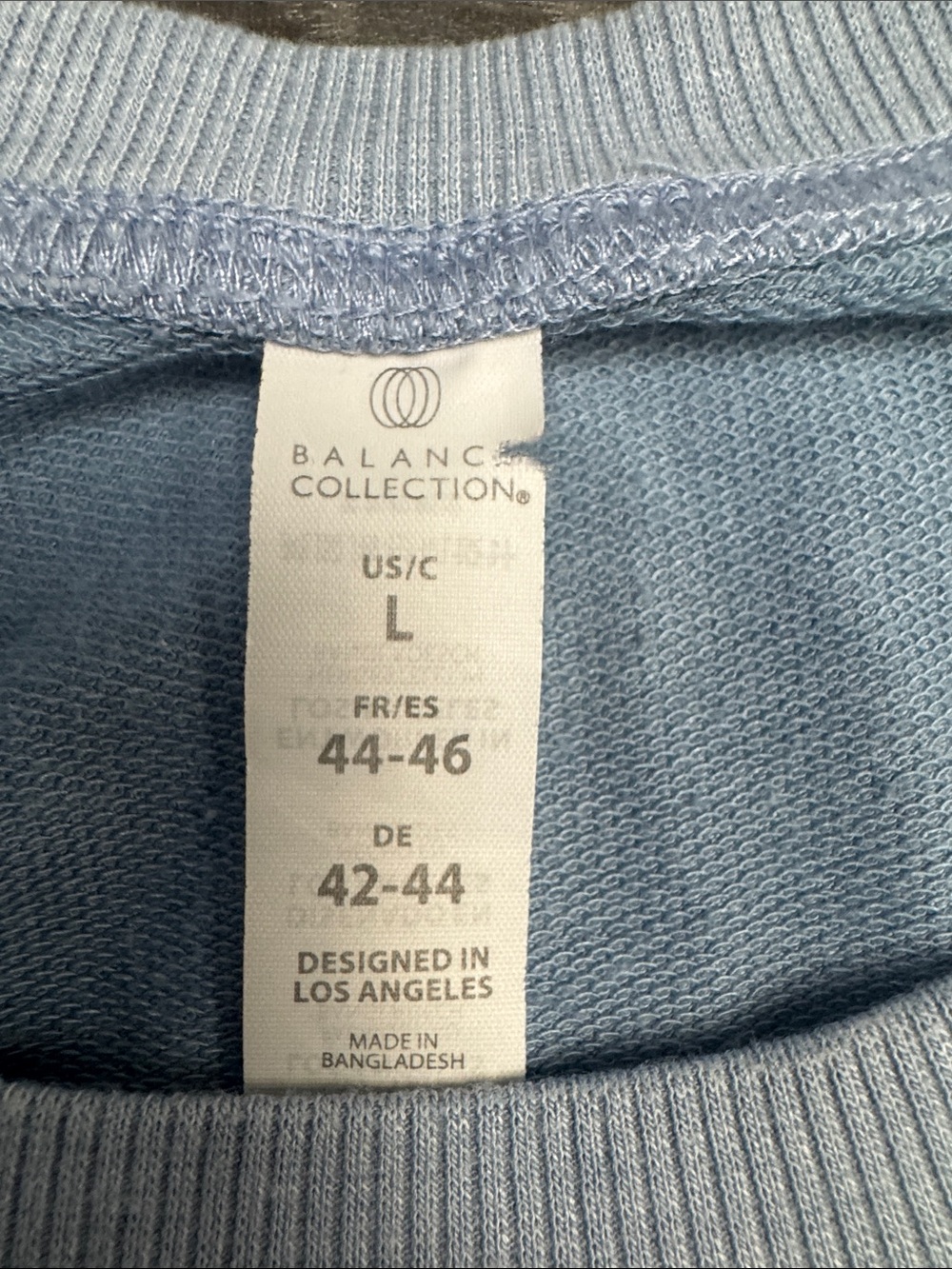 Balance Collection Pale Blue Raglan Pullover Sweatshirt - Picture 2 of 9